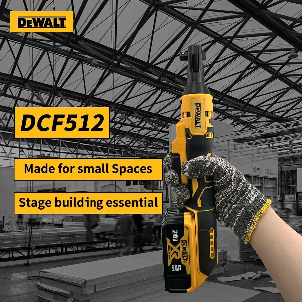 DEWALT DCF512 Brushless Cordless 1/2 in Ratchet Right Angle Wrench Variable Speed Power Wrench LED Light 20V Battery Power Tool