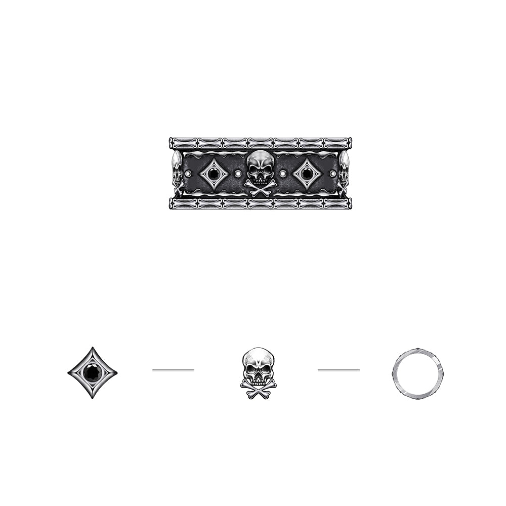 Designer Skull Sterling Silver Rings