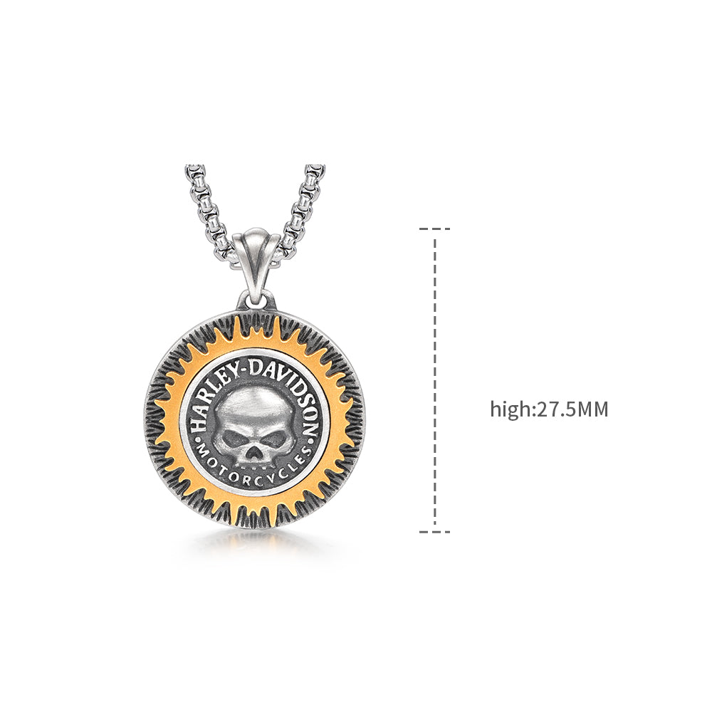 Skull Sterling Silver Necklace Hip Hop Pendants