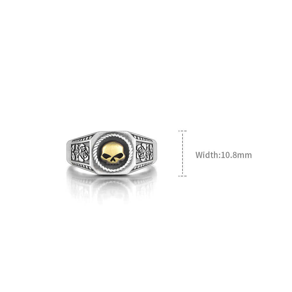 Men's Ins Tide High Street Retro Skull Sterling Silver Rings