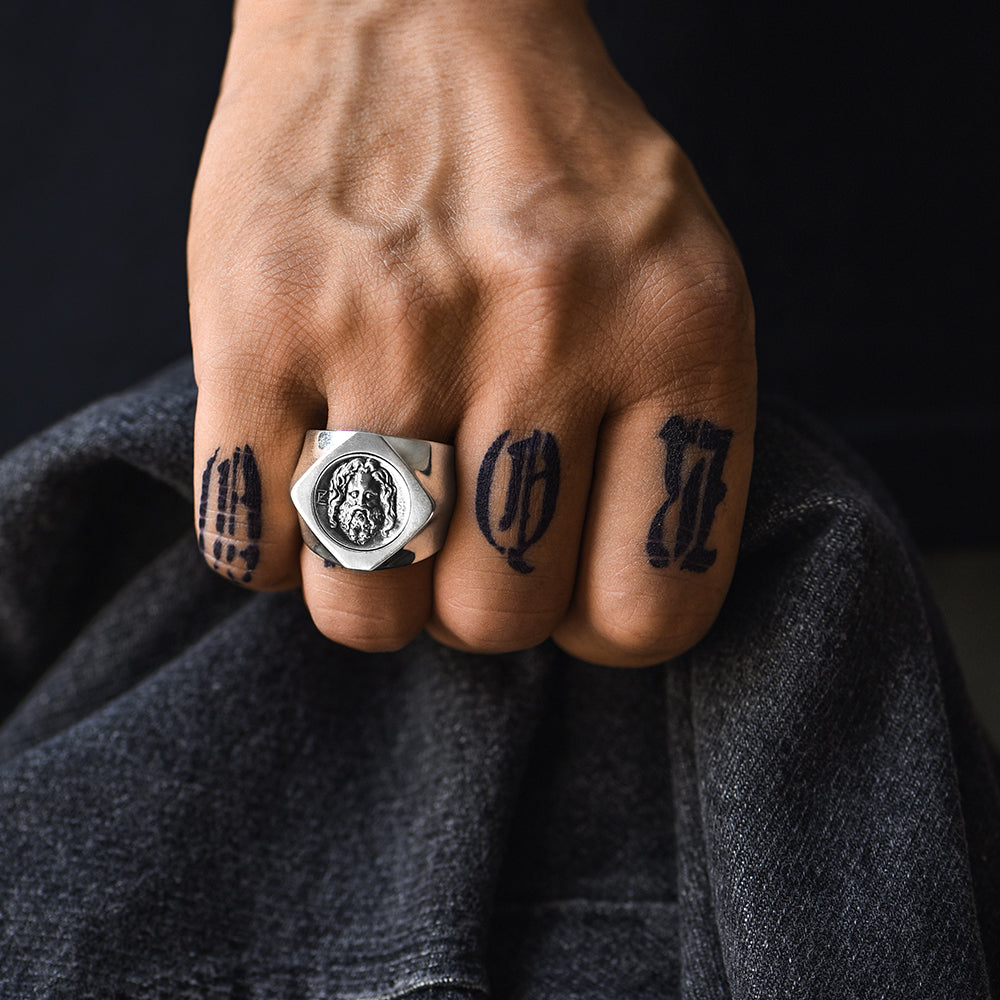 Sterling Silver Poseidon Vintage Rings