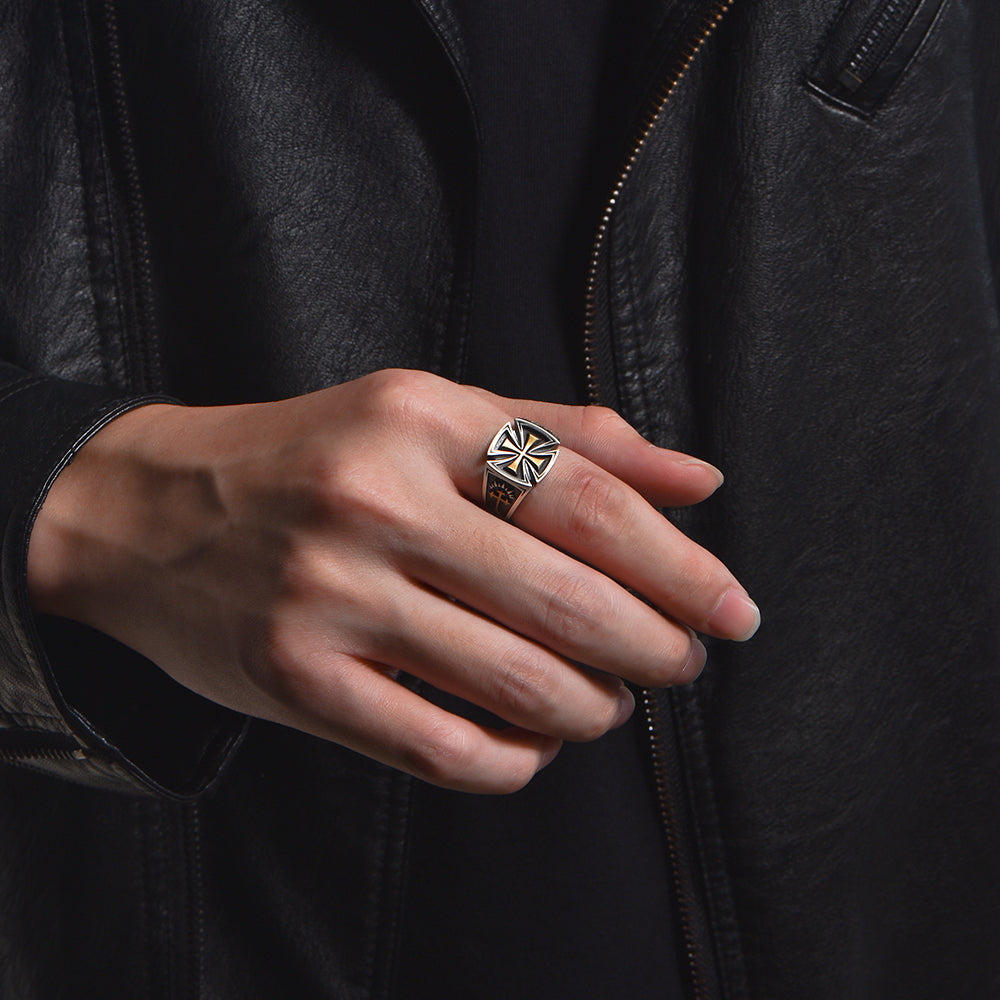Vintage High Street Cross Sterling Silver Rings