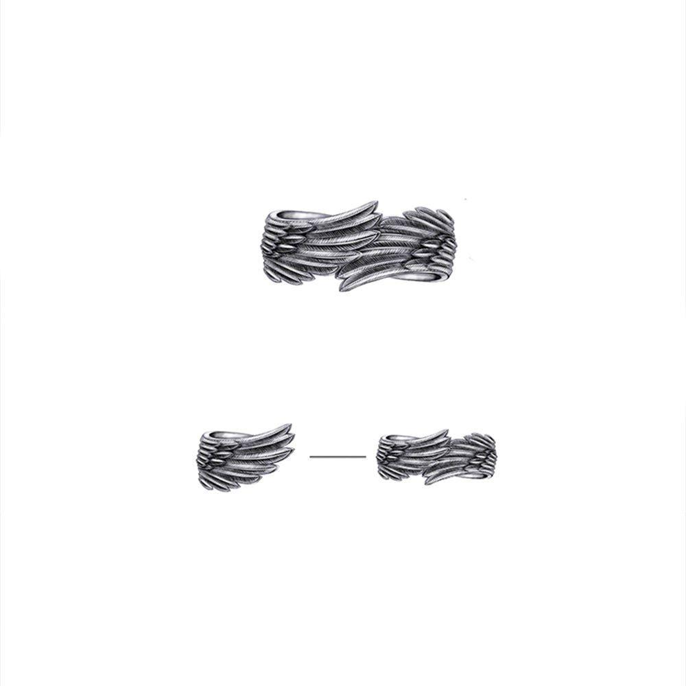 Angel Wings Sterling Silver Rings