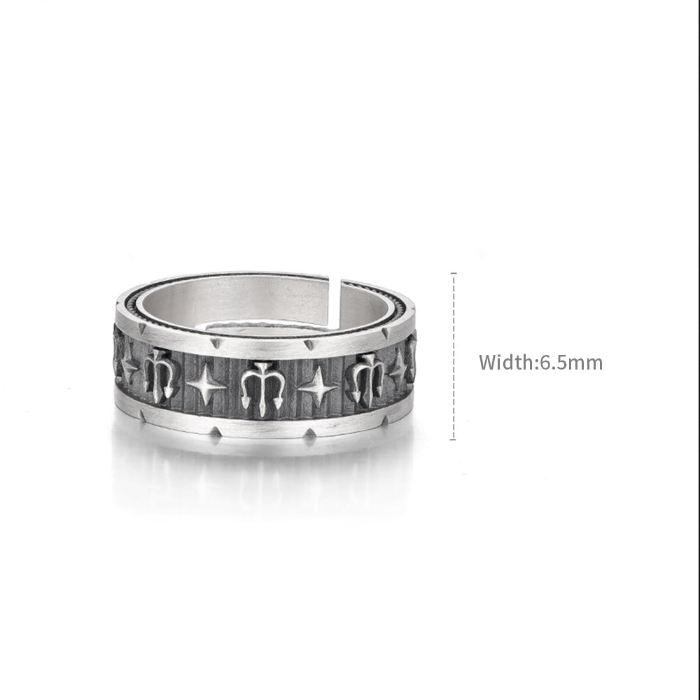 Trident Sterling Silver Rings