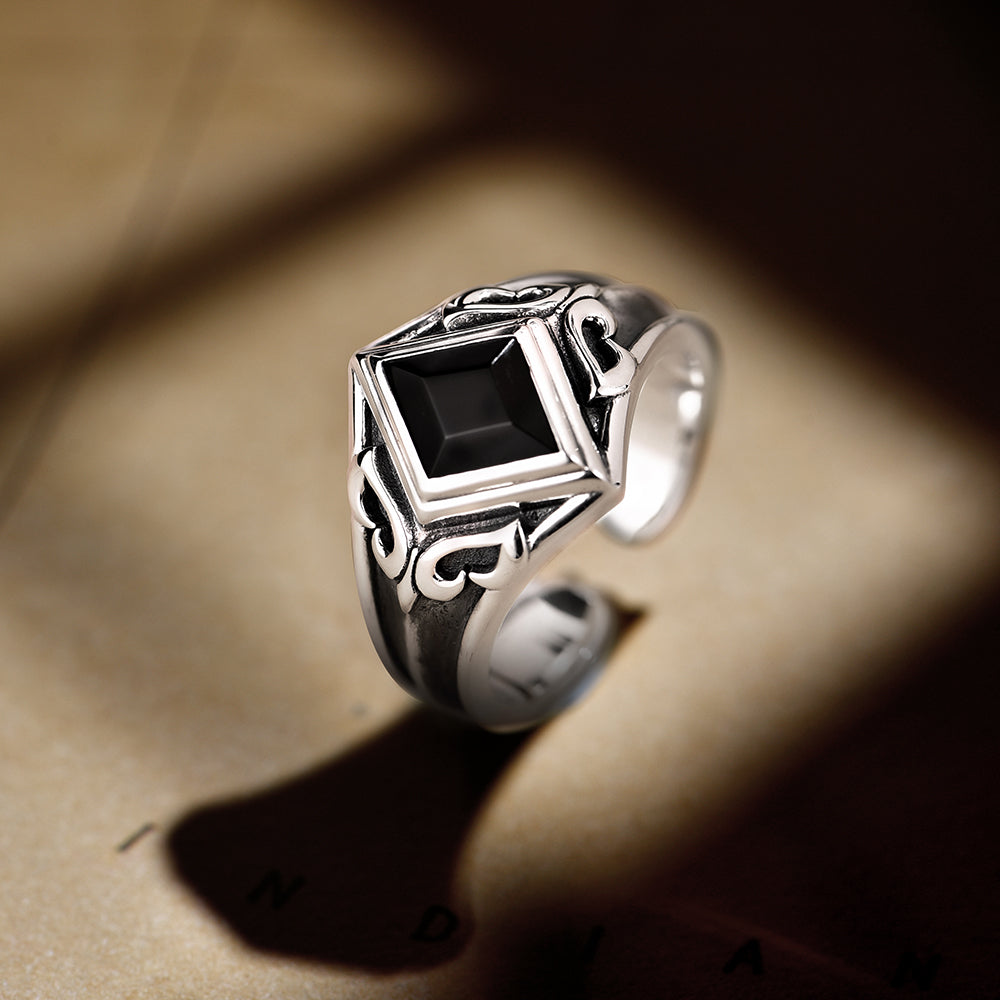 Sterling Silver Onyx Rings