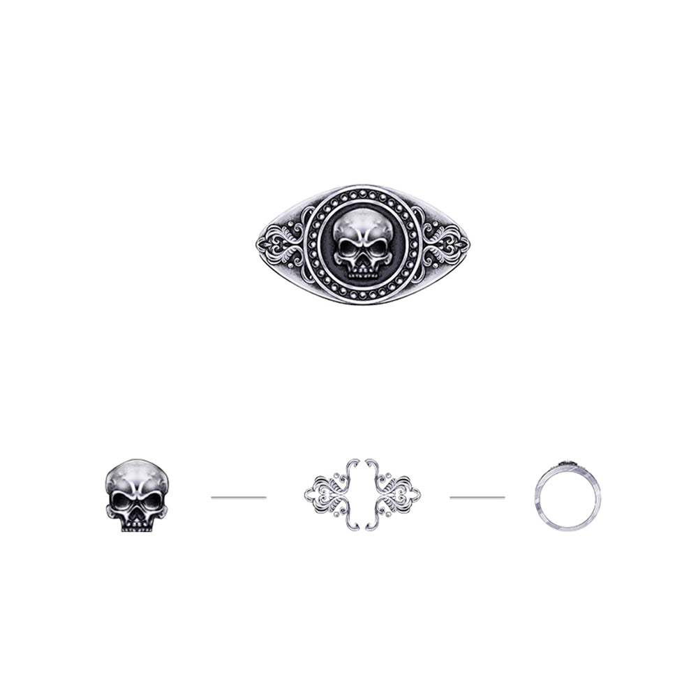 Designer Skull Sterling Silver Rings