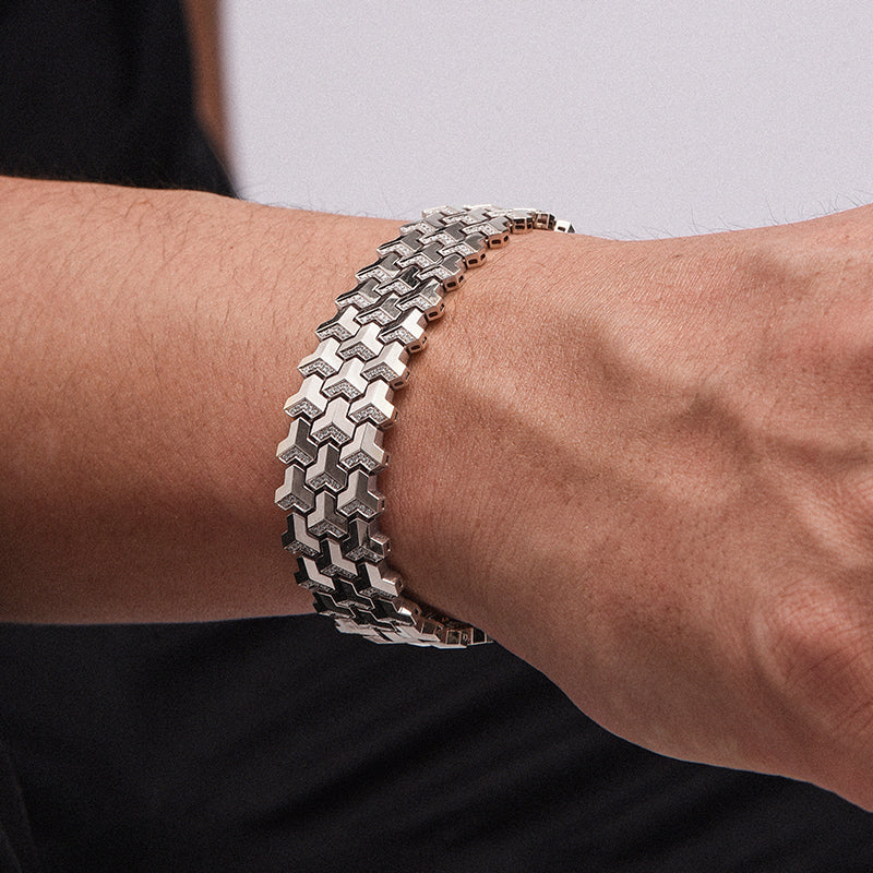 18K Gold Diamond Jewelry Custom Armor Bracelets