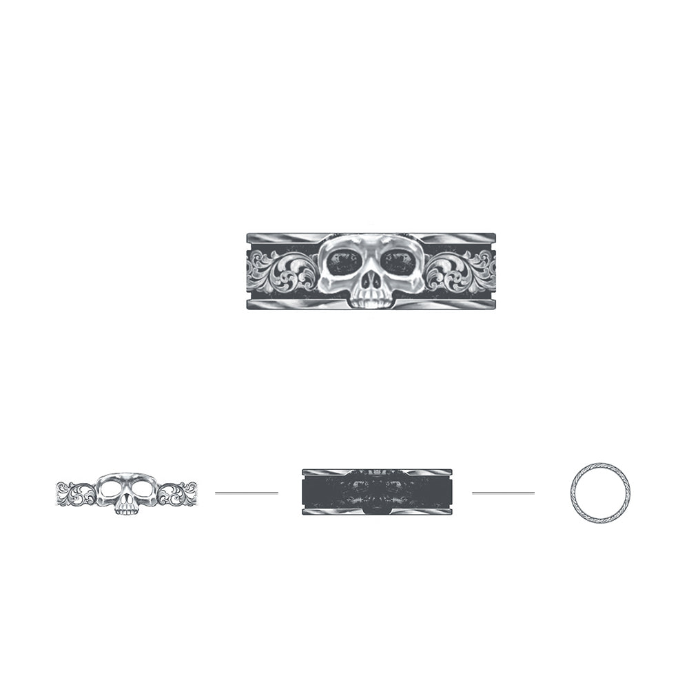 Original Skull Sterling Silver Rings