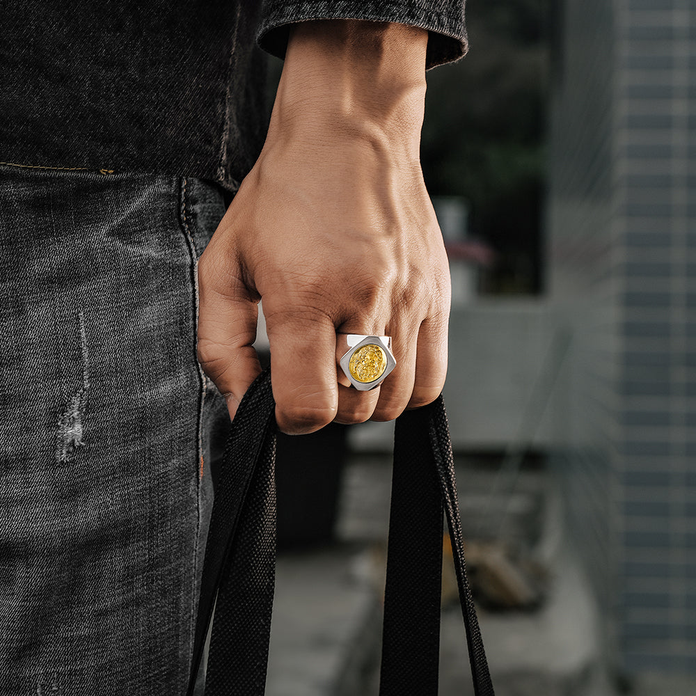 Sterling Silver Poseidon Vintage Rings