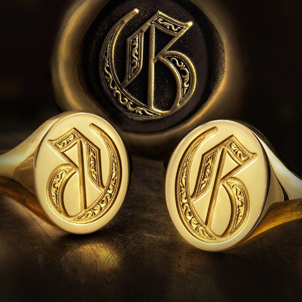 Sterling Silver Signet Men's Custom Rings