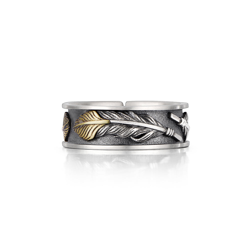 Feather Vintage Sterling Silver Rings