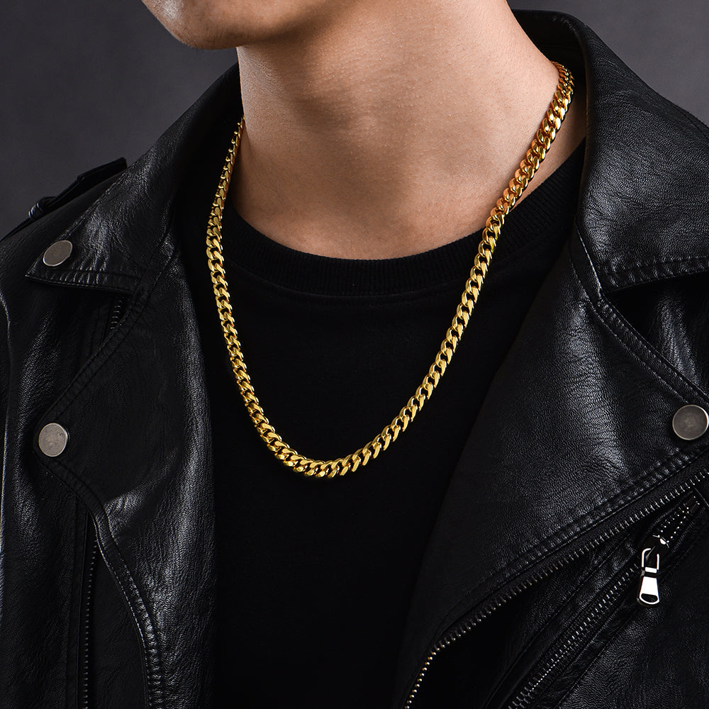 Sterling Silver Cuban Chains-8MM