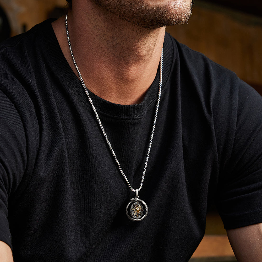 Rotatable Ouroboros Pendants