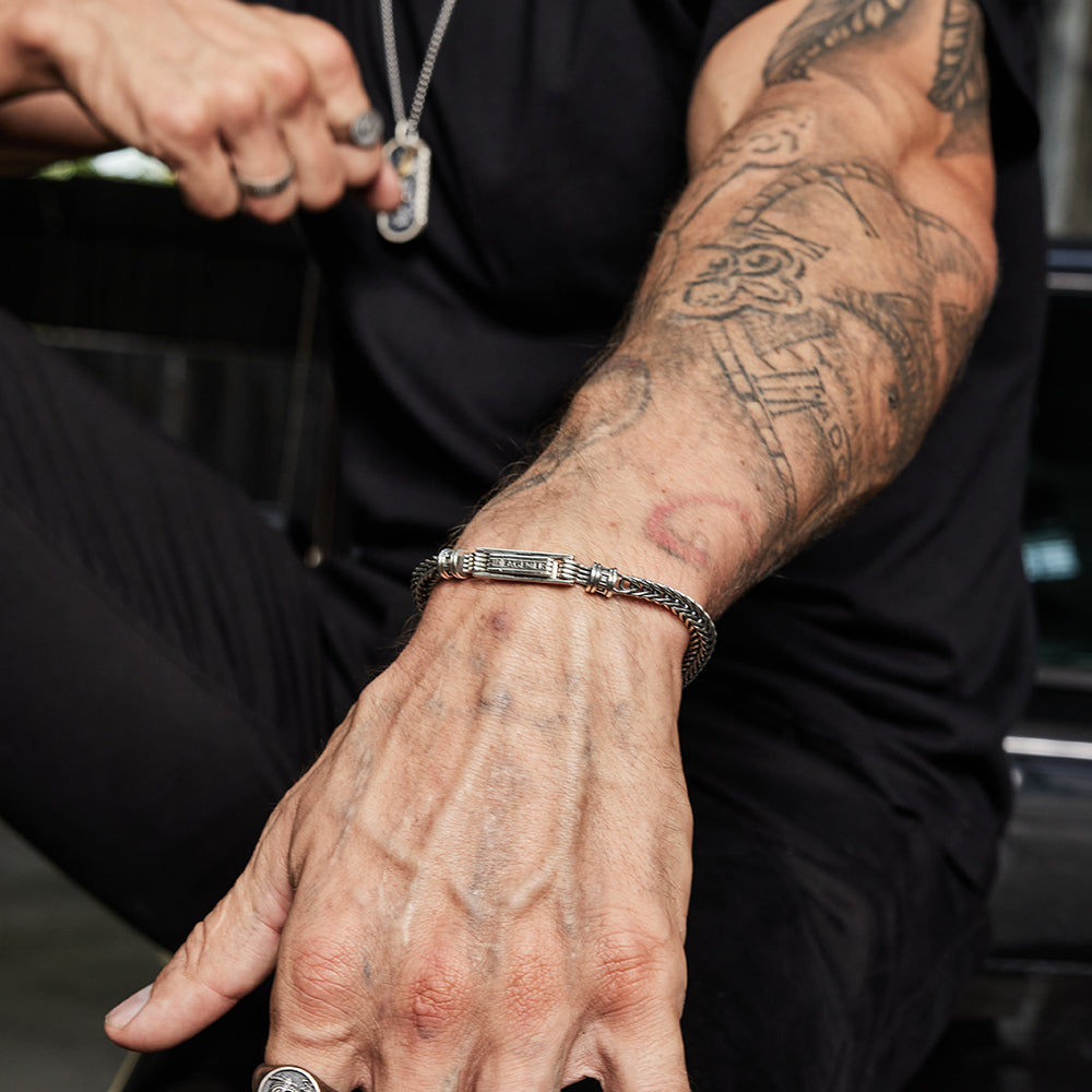 IDEAGEMER Vintage Sterling Silver Bracelets
