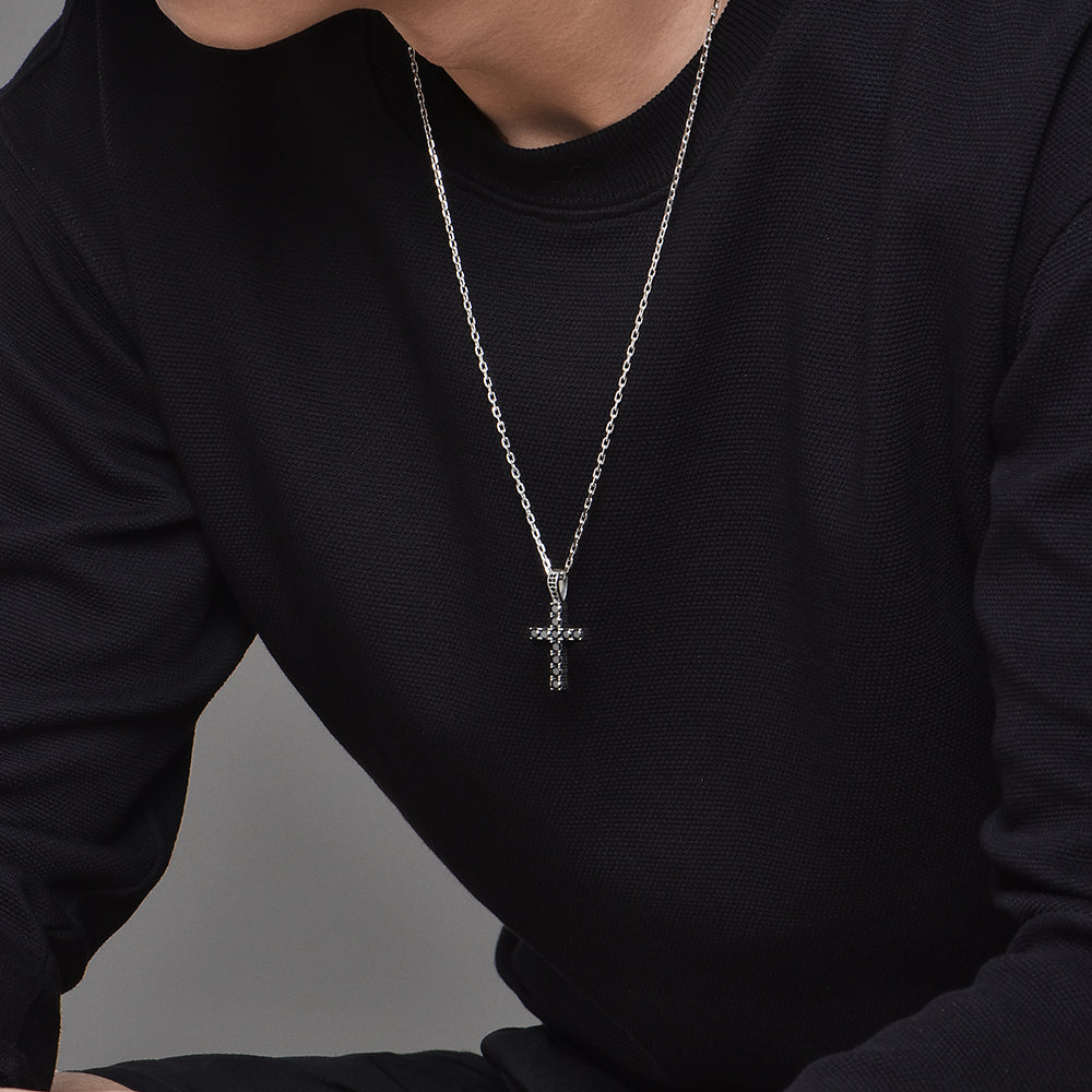 Sterling Silver Cross Couple Pendants