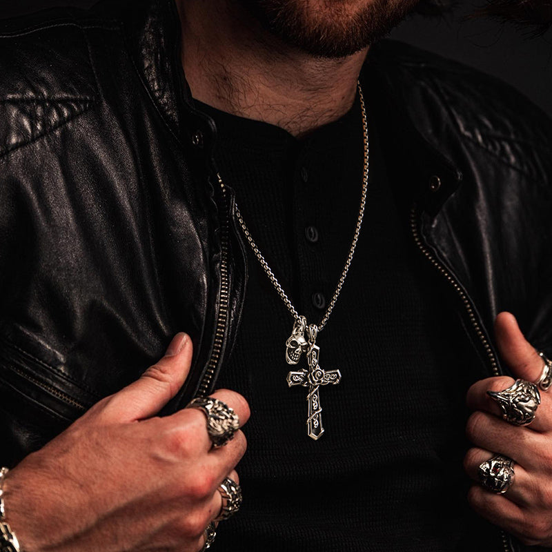 Thorn Rose Cross Pendants
