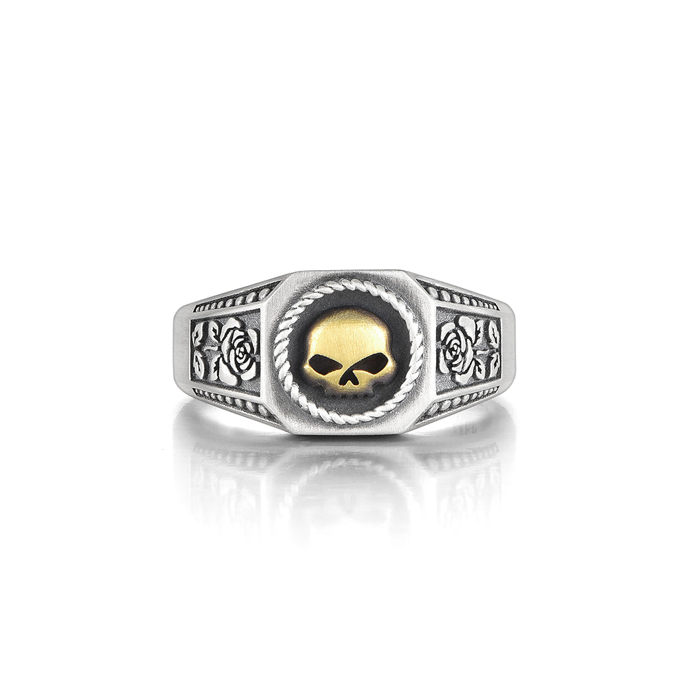 Men's Ins Tide High Street Retro Skull Sterling Silver Rings