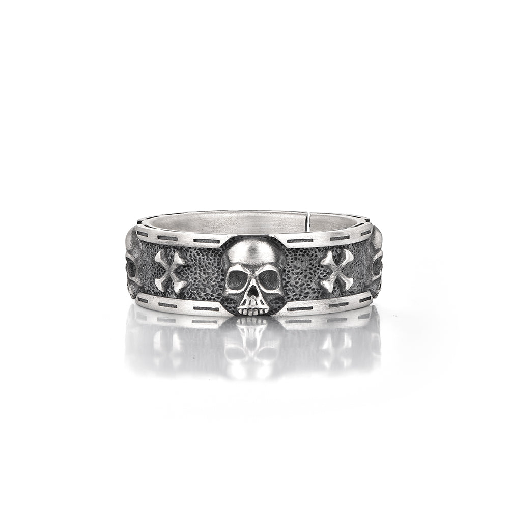 Vintage Hip Hop Skull Sterling Silver Rings