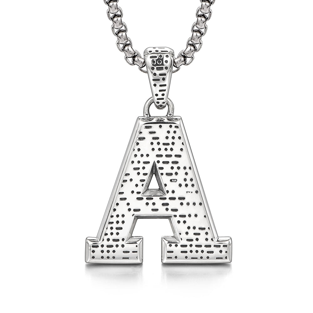 Sterling Silver High Street Hip Hop Character Letter Pendants