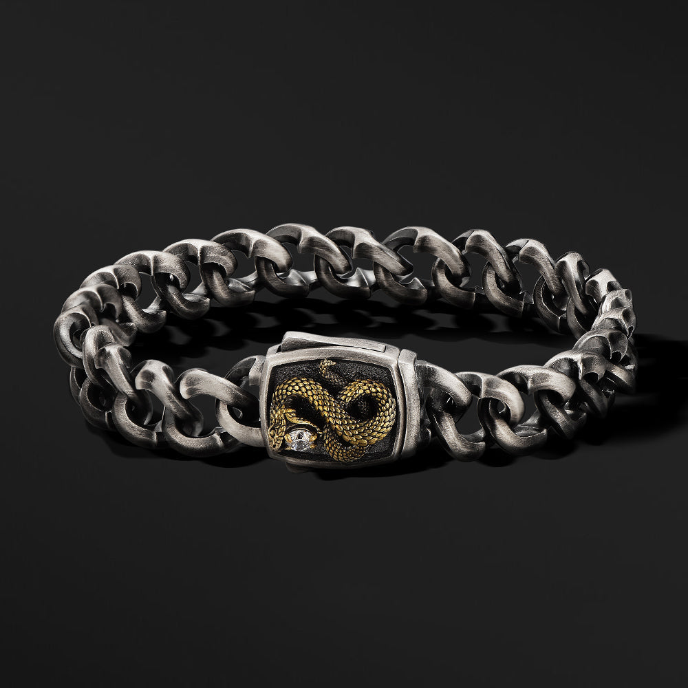 Vintage Snake Sterling Silver Bracelets