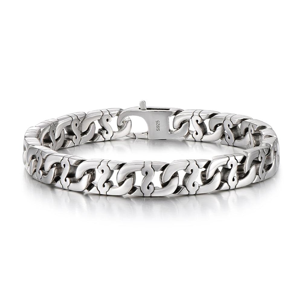 Sterling Silver Dollar Cuban Bracelets