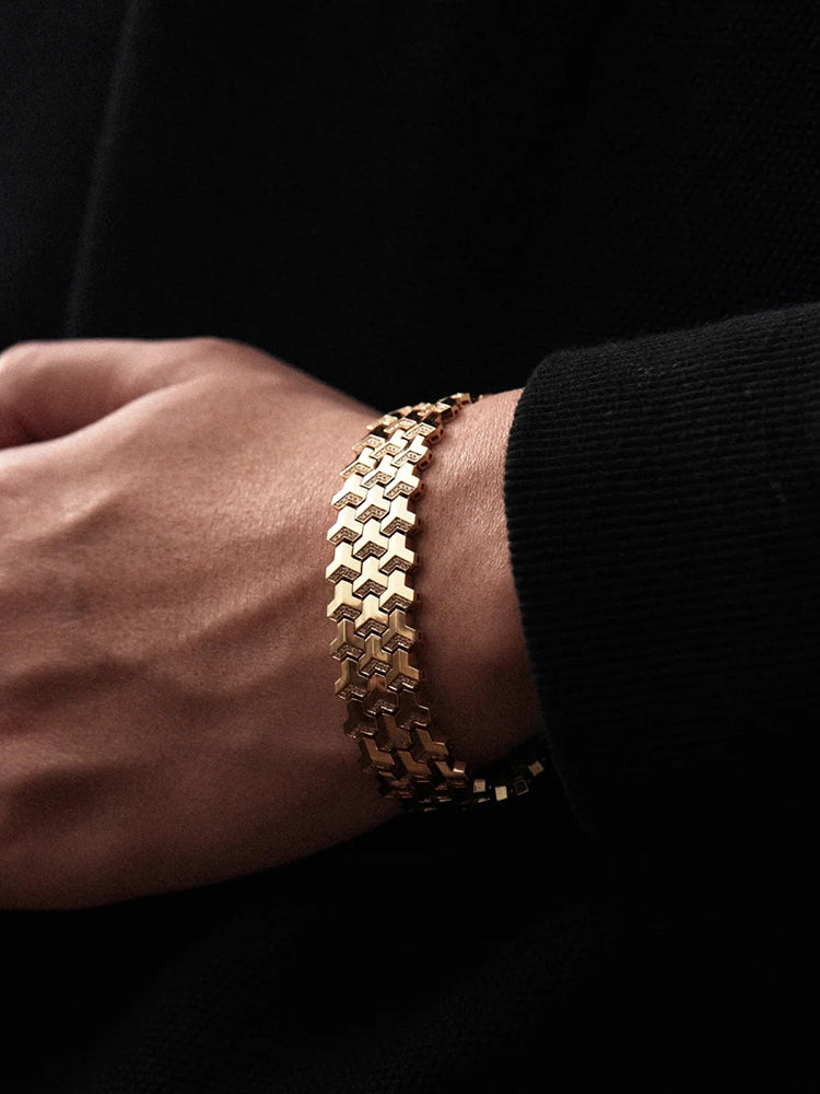 18K Gold Diamond Jewelry Custom Armor Bracelets