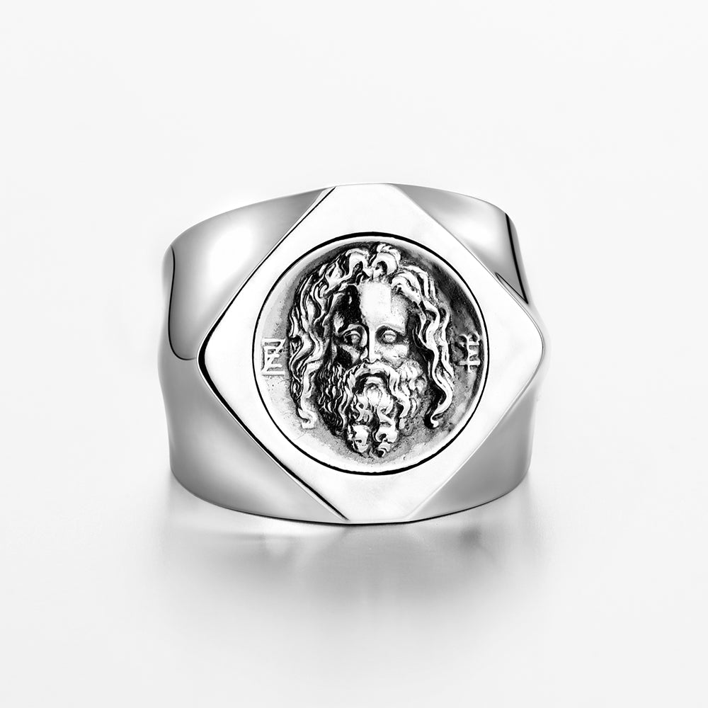 Sterling Silver Poseidon Vintage Rings