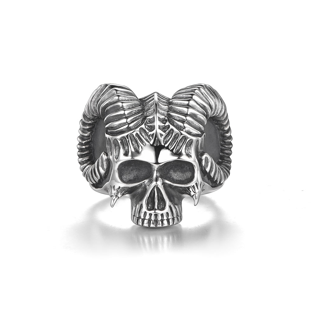 Hip Hop Skull Sterling Silver Rings