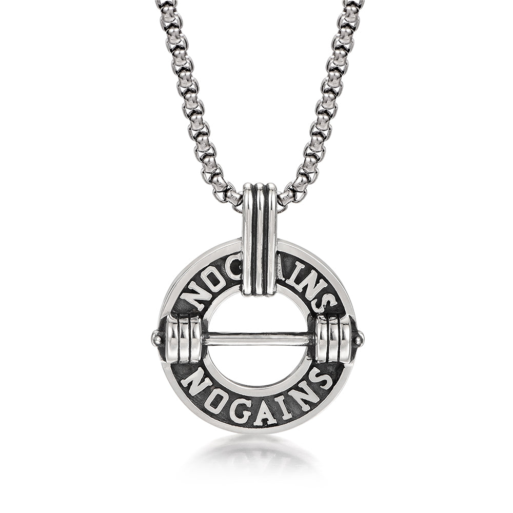 Barbell Sterling Silver Pendants