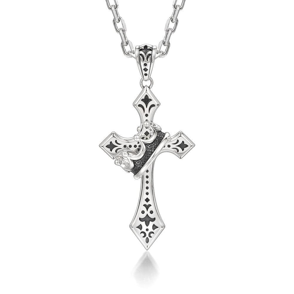 Crown Cross Sterling Silver High Street Pendants