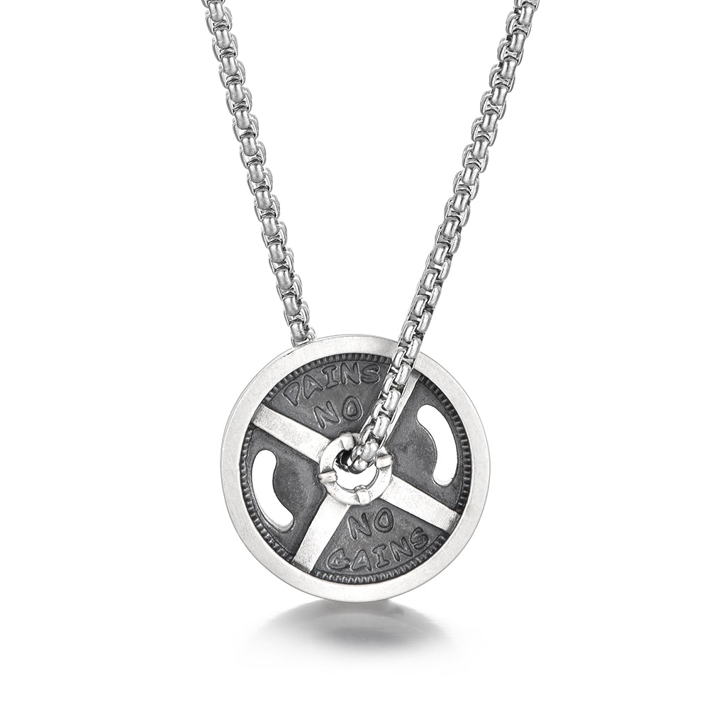 Vintage Barbell Sterling Silver Pendants
