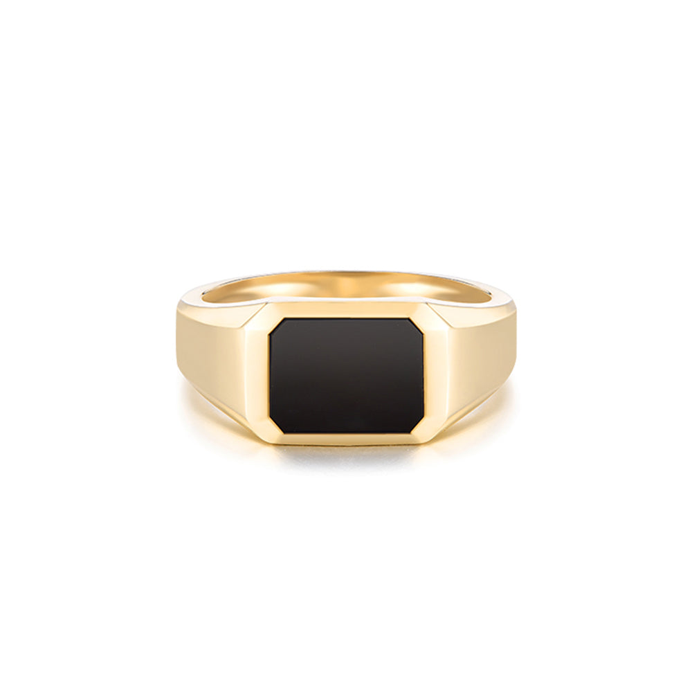 18K Gold Custom Agate Rings