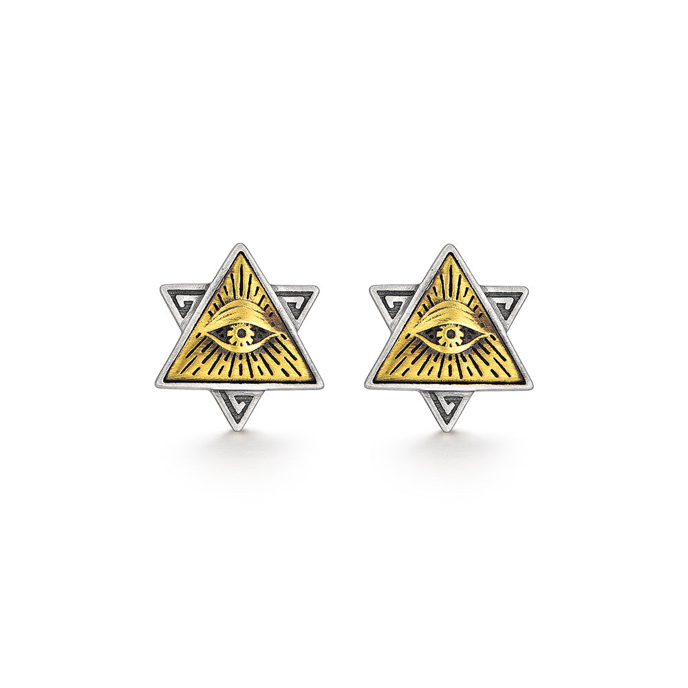 Eye Of God Sterling Silver Earrings