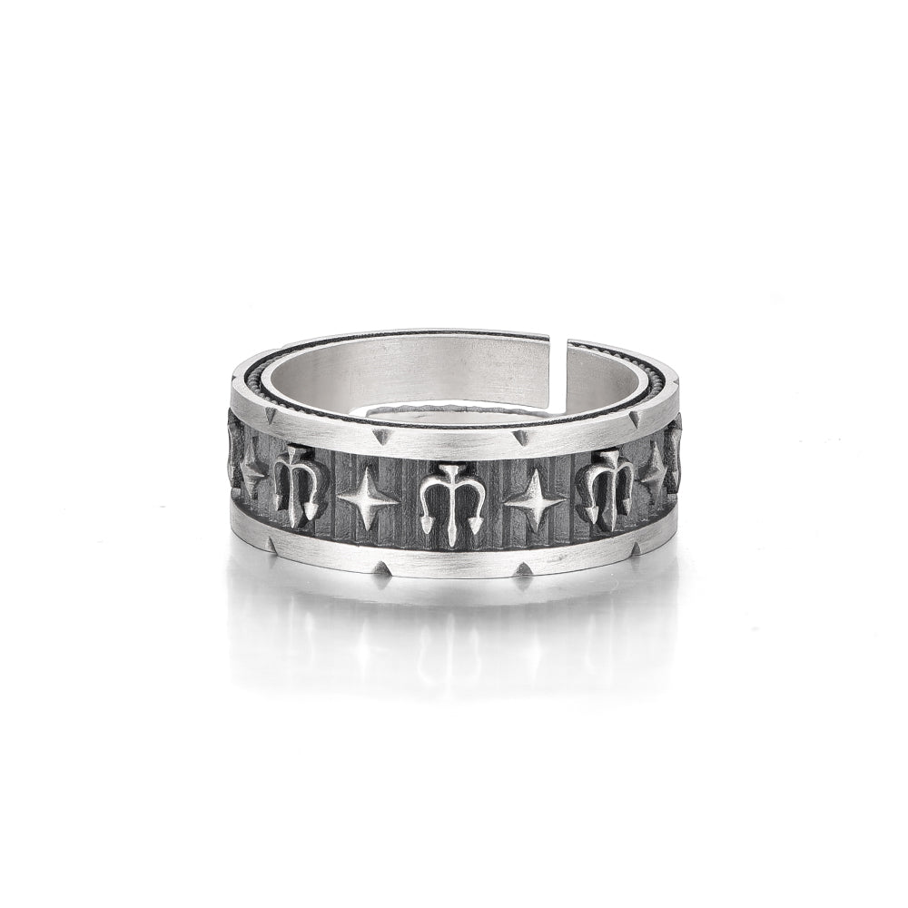 Trident Sterling Silver Rings