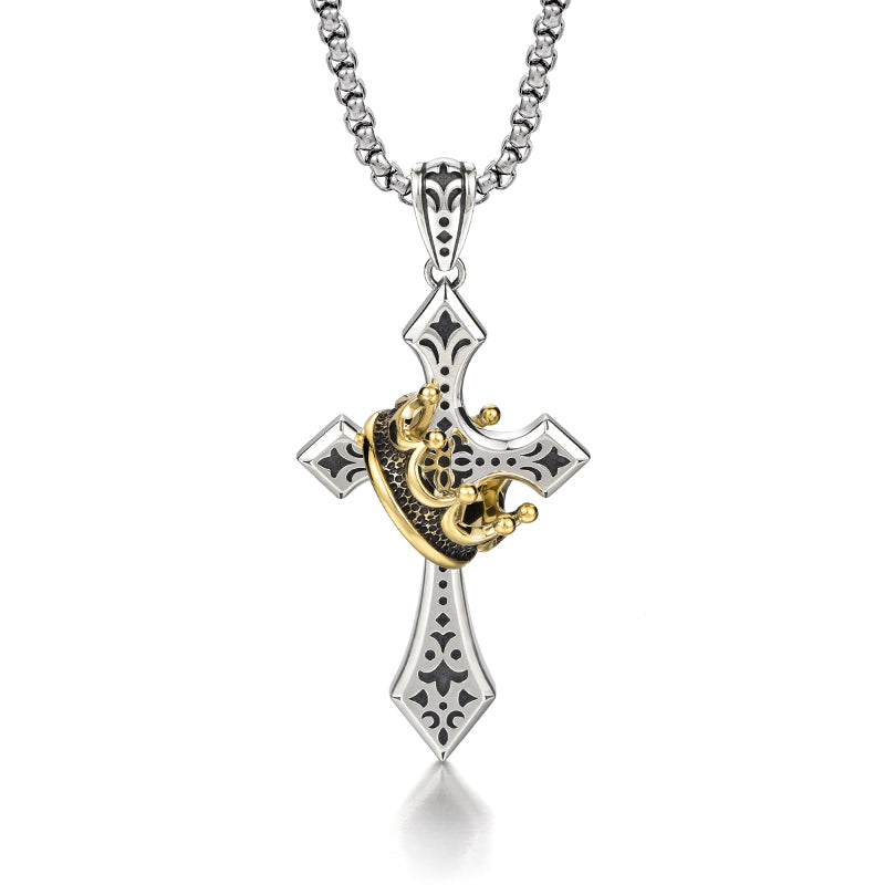Crown Cross Sterling Silver High Street Pendants