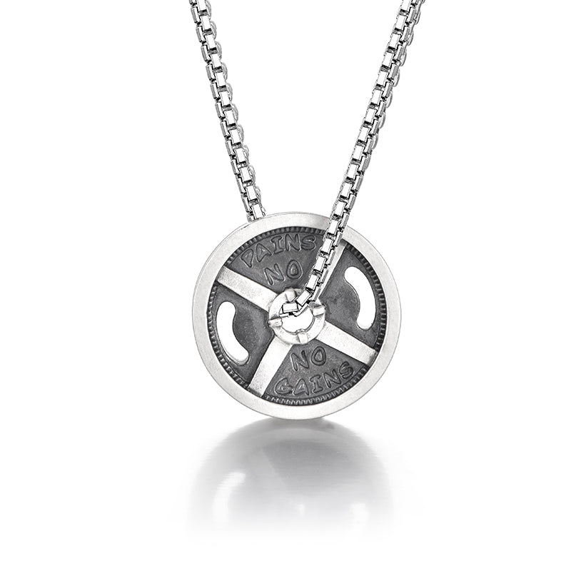 Vintage Barbell Sterling Silver Pendants