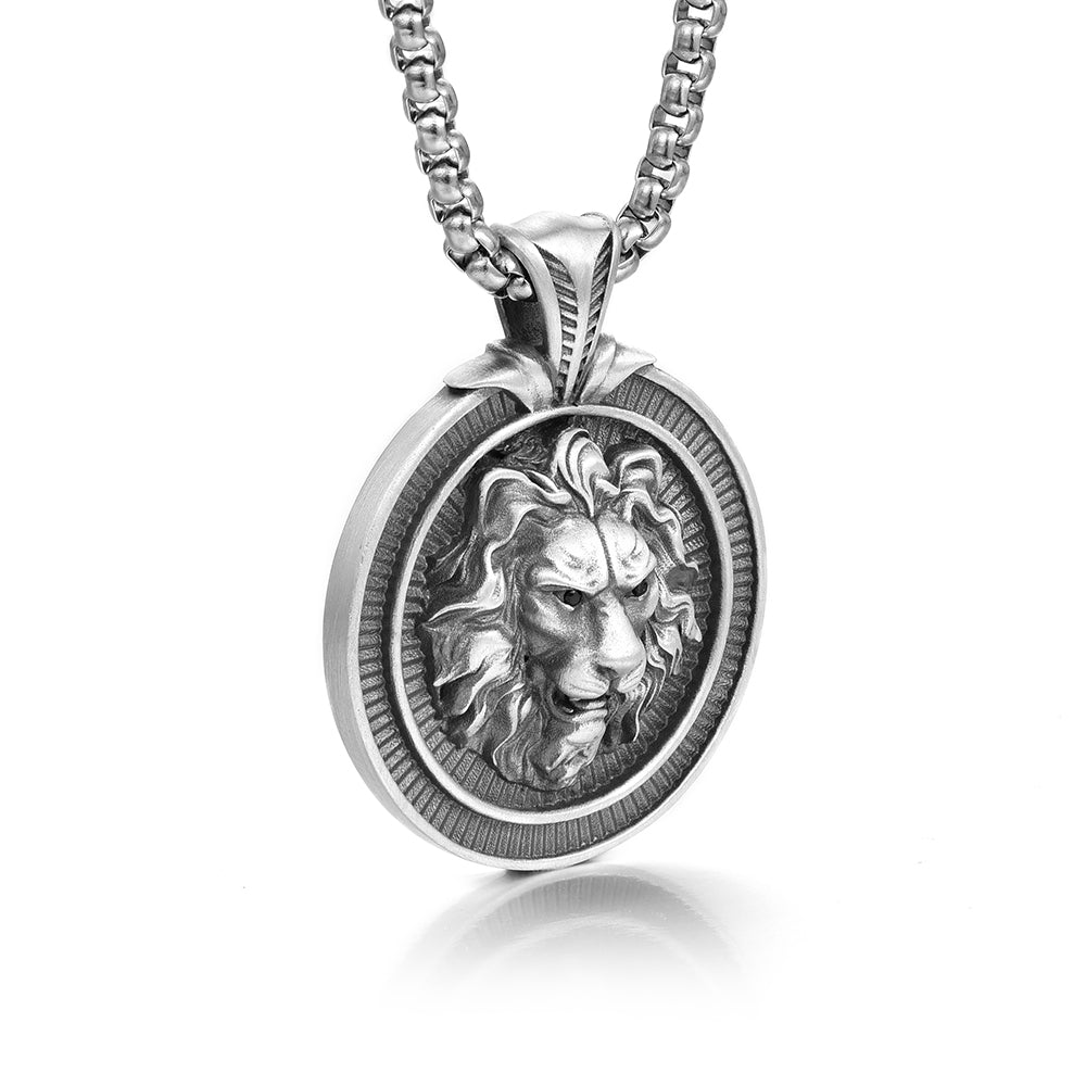 Sterling Silver Hip-Hop Lion Pendants