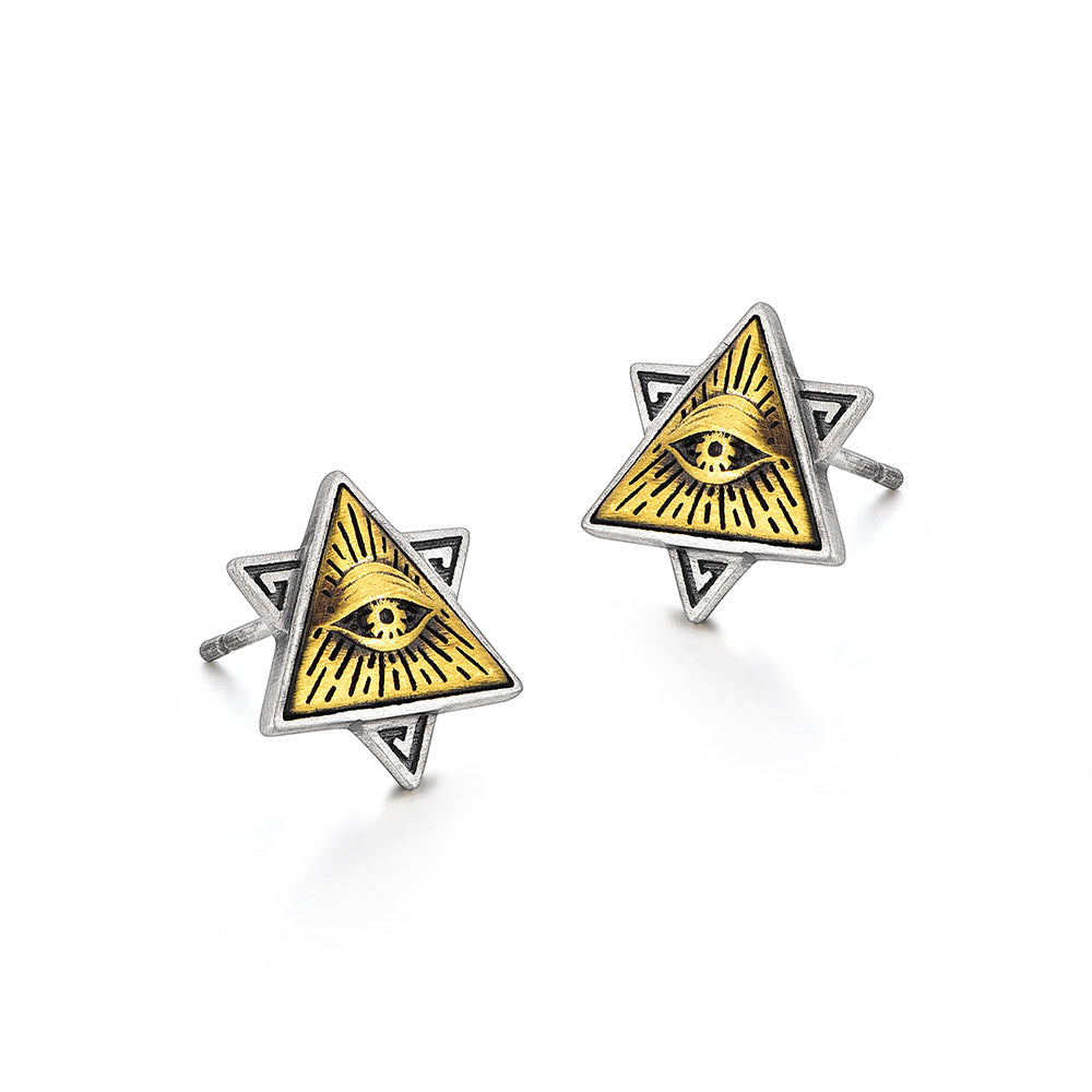 Eye Of God Sterling Silver Earrings