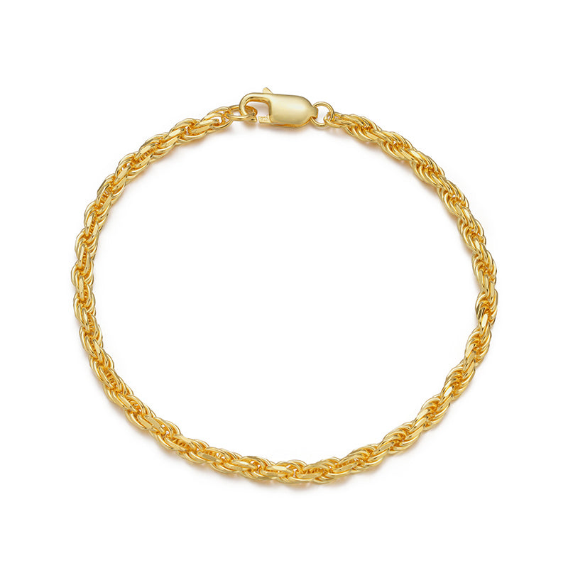 Sterling Silver Gold Plated Fashion Twist Bracelets