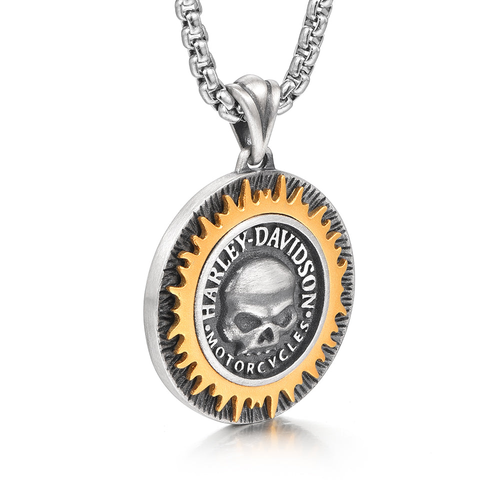 Skull Sterling Silver Necklace Hip Hop Pendants