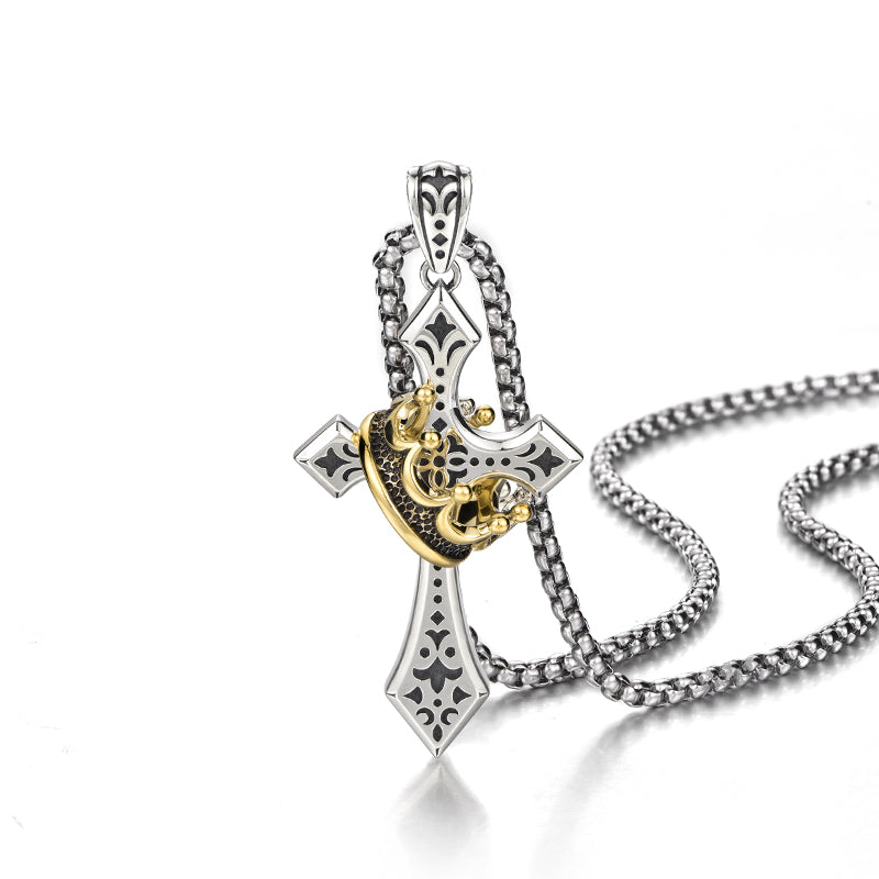 Crown Cross Sterling Silver High Street Pendants