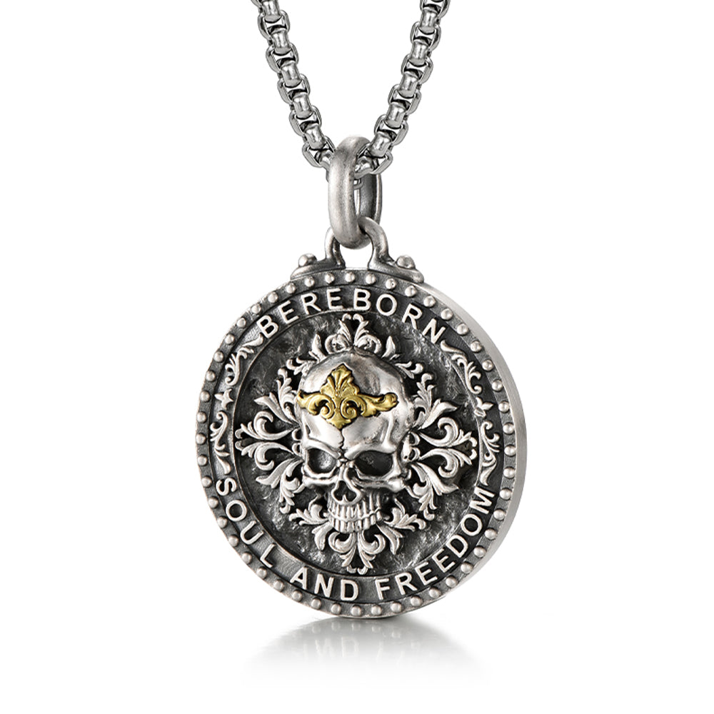 Vintage Skull Sterling Silver Pendants