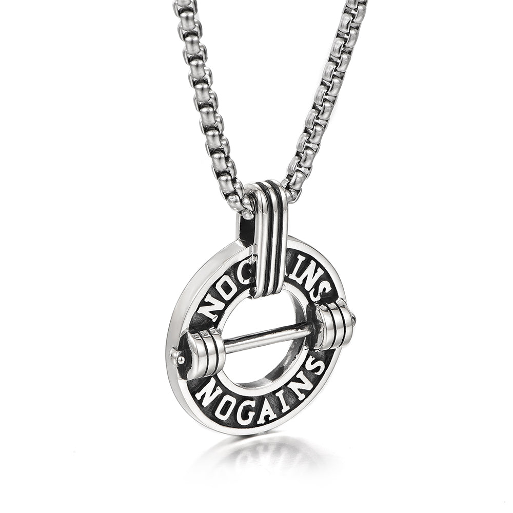 Barbell Sterling Silver Pendants
