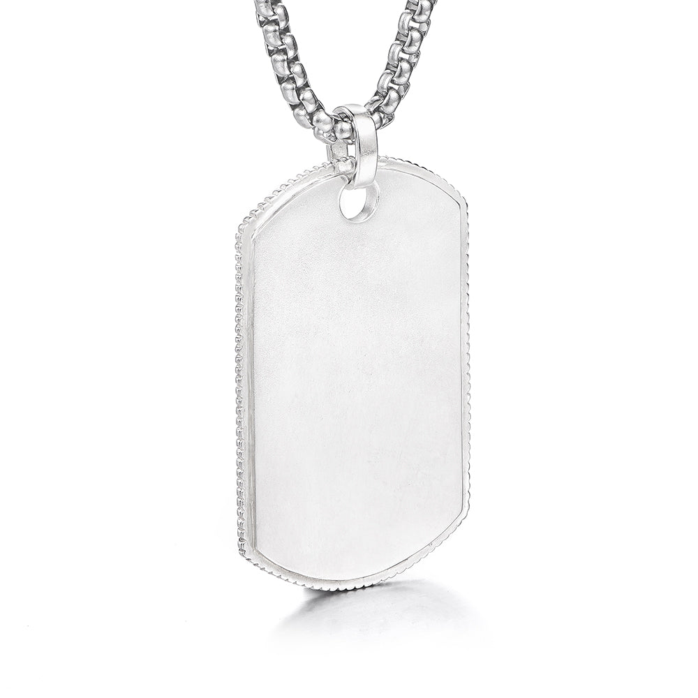 Simple Tag Sterling Silver Pendants