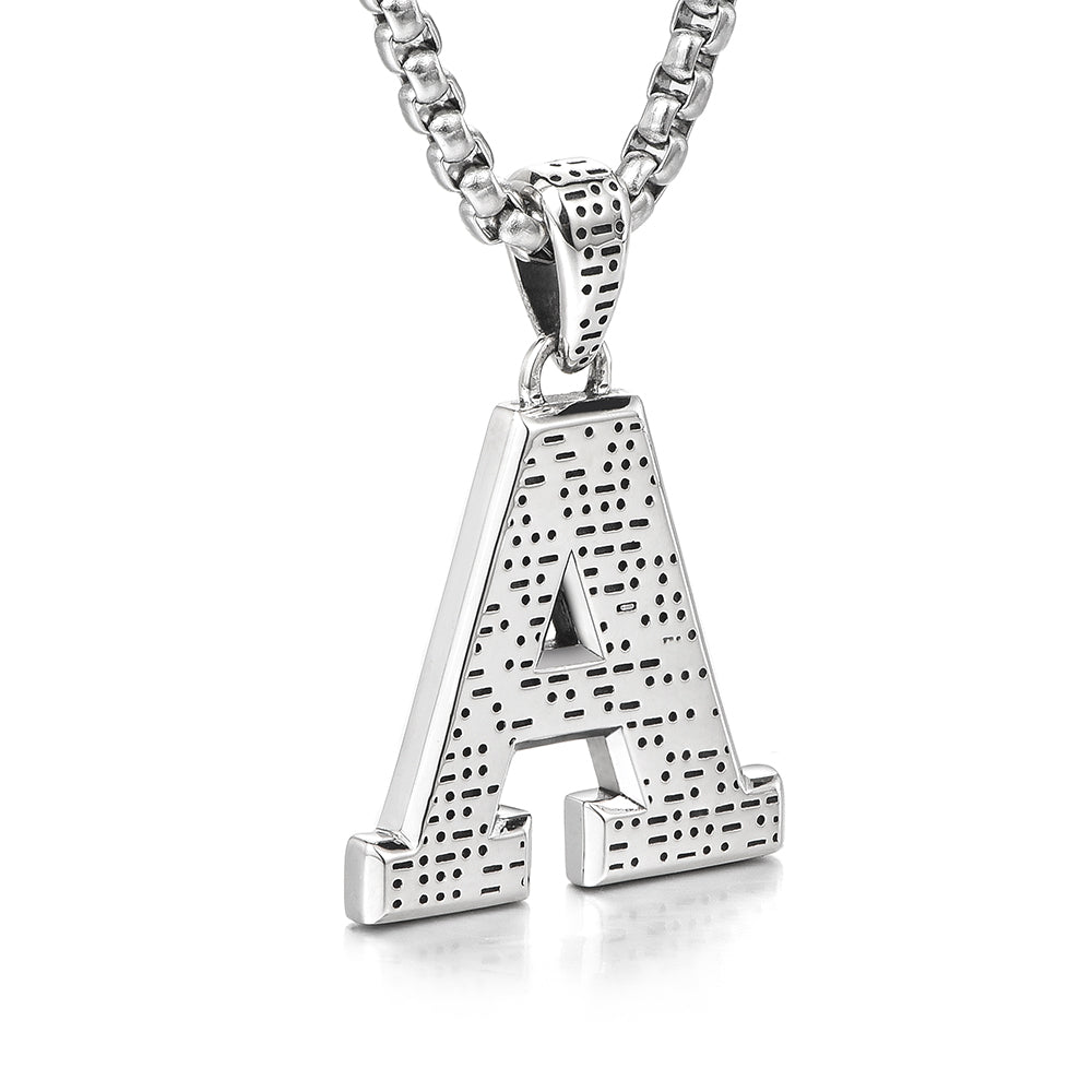 Sterling Silver High Street Hip Hop Character Letter Pendants