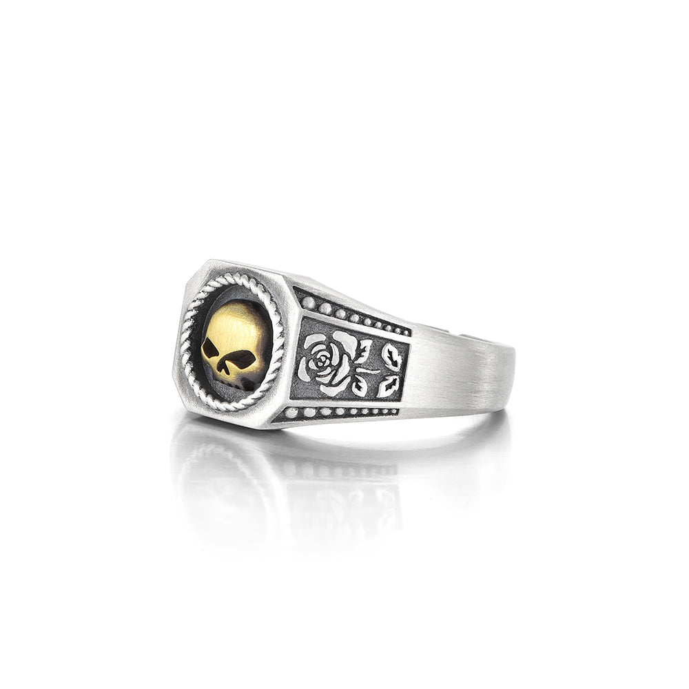 Men's Ins Tide High Street Retro Skull Sterling Silver Rings