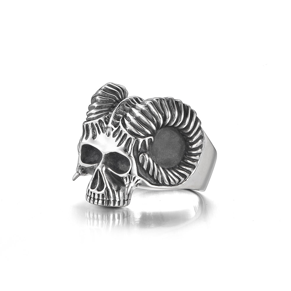 Hip Hop Skull Sterling Silver Rings