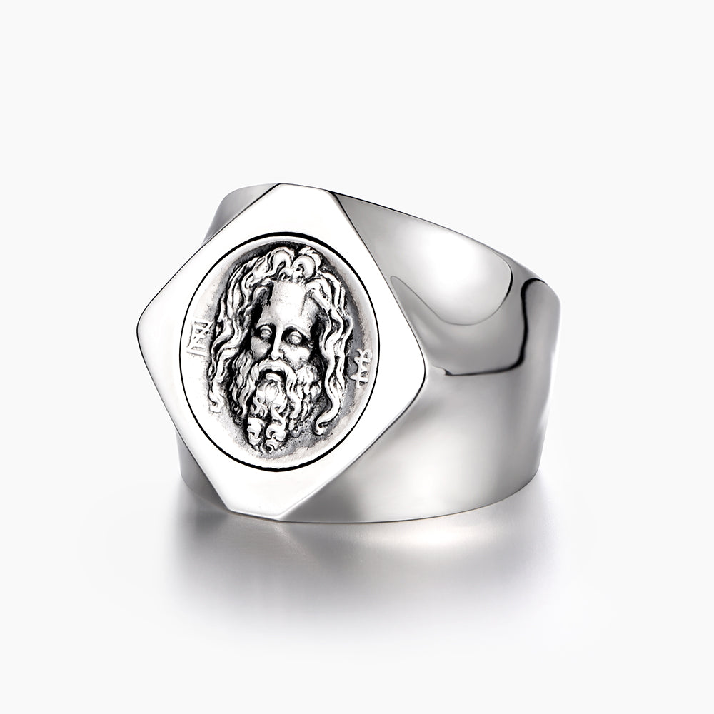 Sterling Silver Poseidon Vintage Rings
