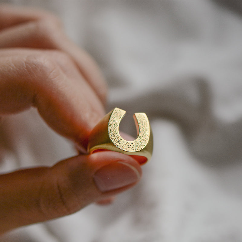 Sterling Silver High-End Engraved Pinky Rings