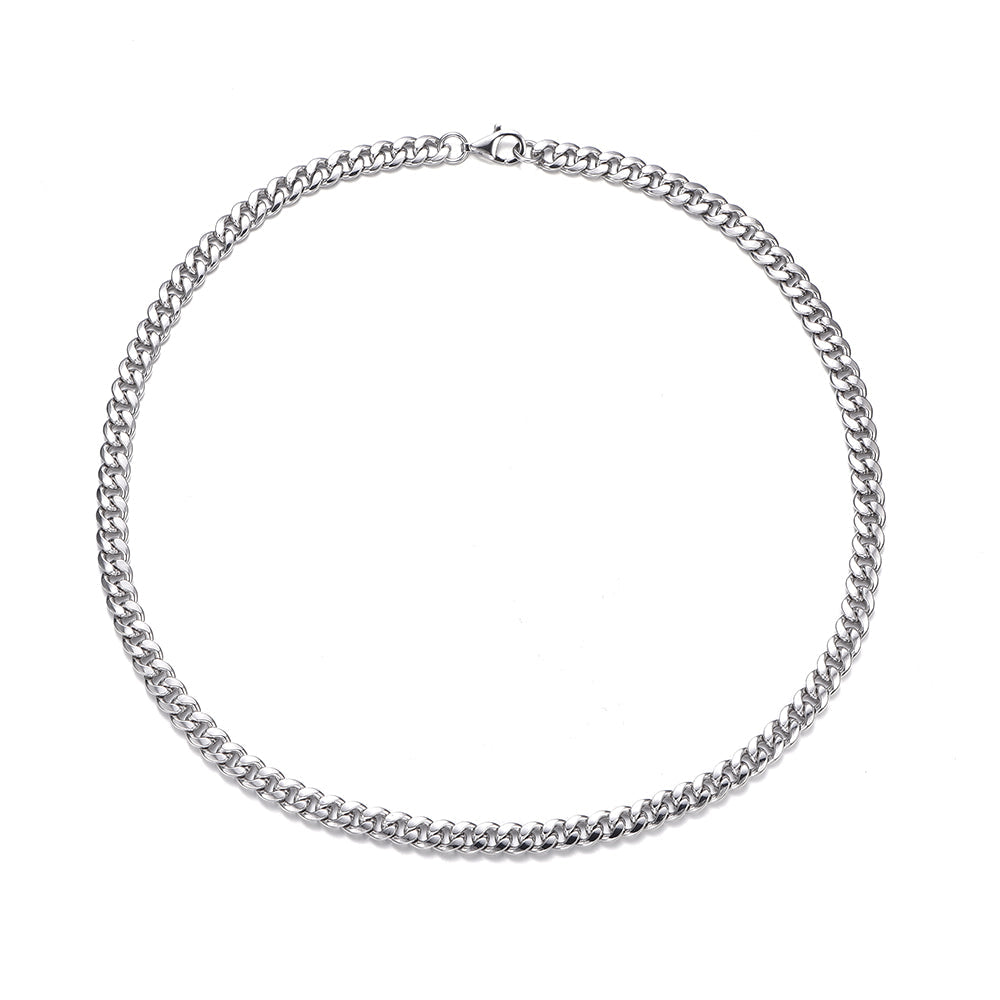 Sterling Silver Cuban Chains-8MM